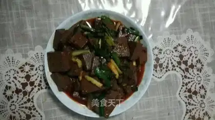 Scrambled sheep blood