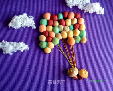 Five-colour balloon bread