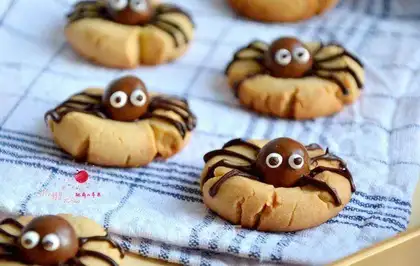Halloween spider waffles
