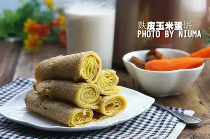Skin corn omelet