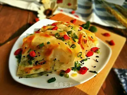 A dumpling onion cake