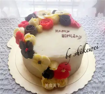 A flower birthday cake