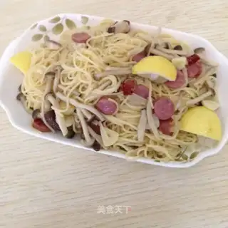 Lemon mushroom pasta