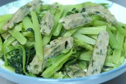 stir-fried dace patty with parsley