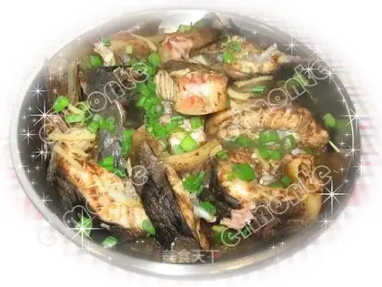 Steamed sturgeon with black bean sauce