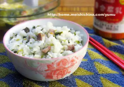 Vegetable and pork rice