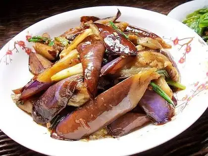Home-cooked eggplant
