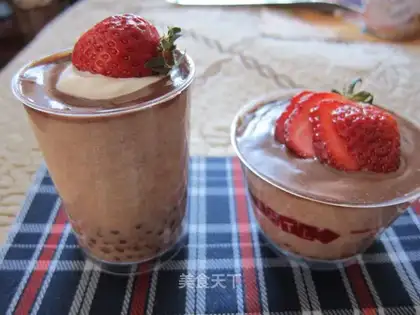 Chocolate sago pudding