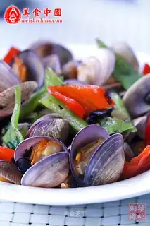 stir-fried clams with black pepper