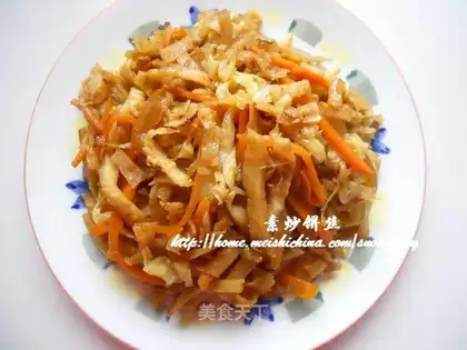 Sautéed shredded pancakes