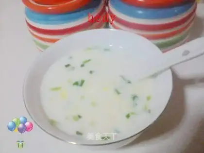 scallion flavored milk soup