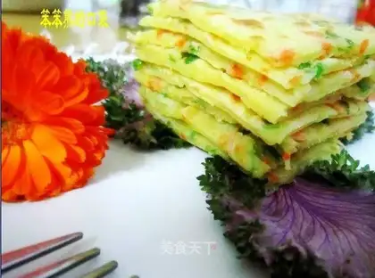 Green pepper and carrot pancakes