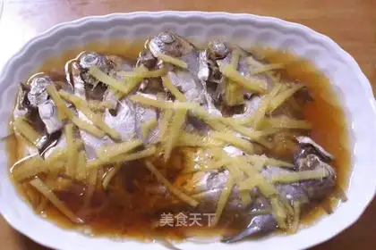 Steamed pomfret