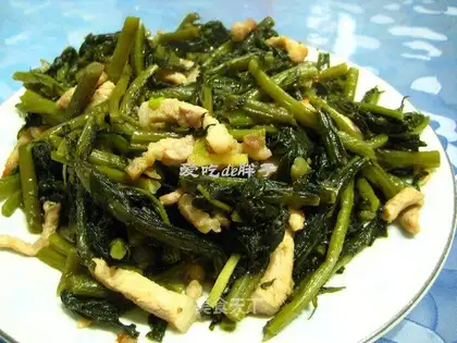 stir-fried shredded pork with potherb mustard