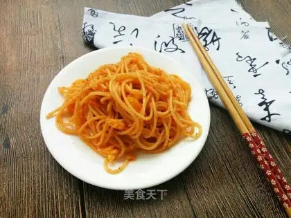Eggs fried pasta