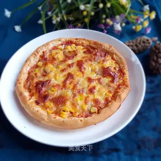 Bacon corn pizza