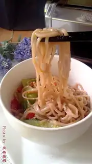 Homemade barley noodles