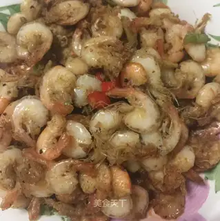 Fried rice shrimp
