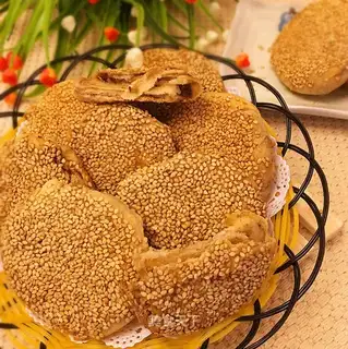 Sesame pancakes