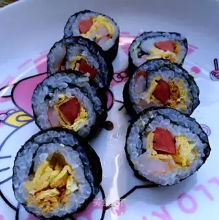 Homemade simple sushi