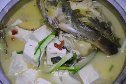 Fish head tofu soup is common practice