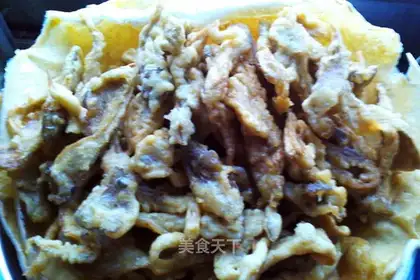 Fries, mushrooms, willows