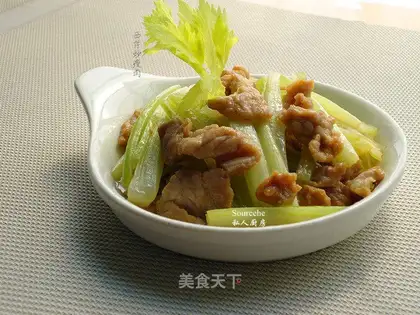 Celery with thin meat