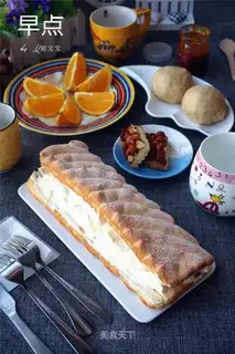 Blueberry cream sponge cake