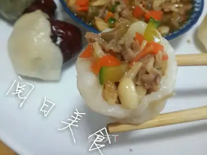 Hot noodles in the kitchen