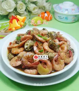 Snail and shrimp