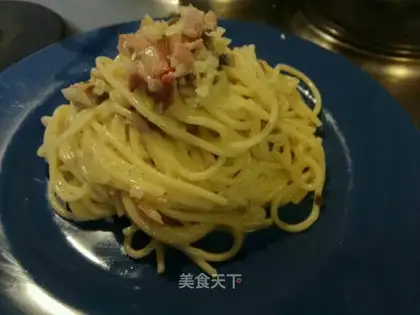 The pasta carbonara