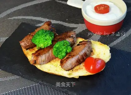 Fried steak bread