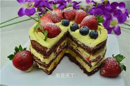 Vanilla chocolate naked cake