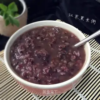 Red-tree, black rice congee