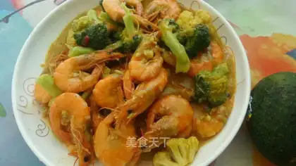 Thai coconut curry shrimp