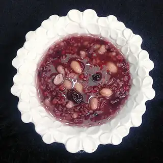 He's got the black rice congee