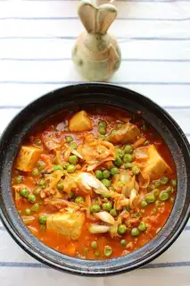 Korean chili tofu pot