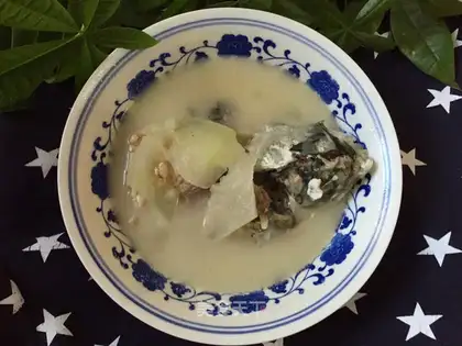 Fish head, melon soup