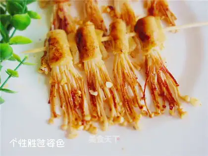 Garlic spicy gill mushrooms