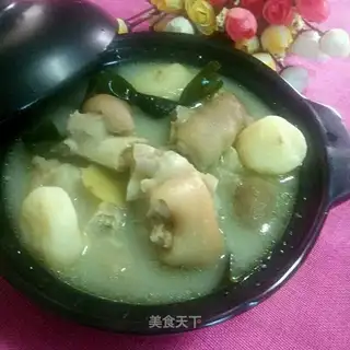 Sea belt pig feet soup