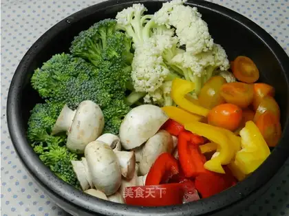 Spa egg and vegetable salad