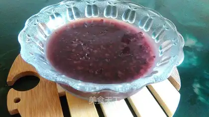 He's got the black rice congee