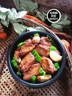 Dry pan, garlic ribs