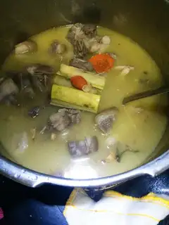Fish and lamb soup