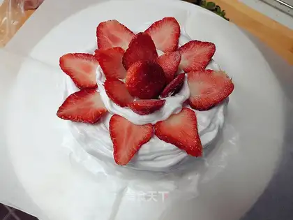 Red velvet strawberry cake
