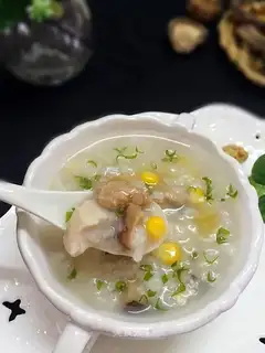 Frozen walnut chicken congee
