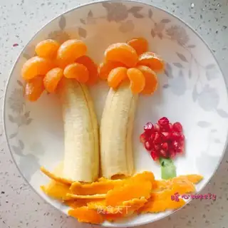 Coconut fruit platter