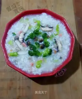Porridge of mushrooms and vegetables