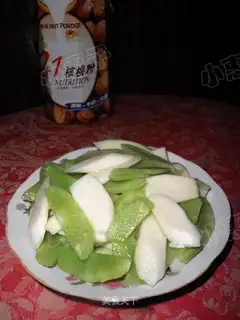 stir-fried lettuce with yam
