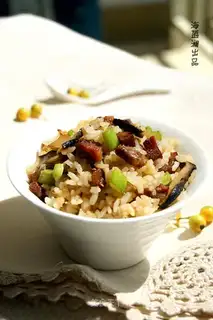 rice with cabbage and sausage